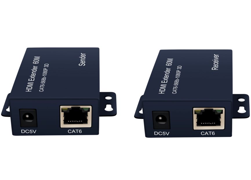 1080P 60m HDMI Extender HDMI Repeater Over Cat 6 Cat 7 Ethernet Cables With IR Function Rj45 Transmitter TX/RX Extender