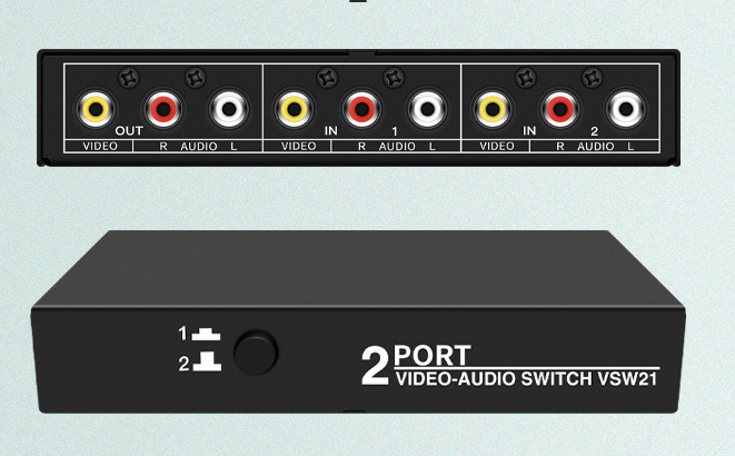 Enough stock 2 Port AV Audio Video Switch 2x1 4x1 8x1 AV RCA Switcher 2 in 1 out Selector Amplifier Signal Composite for VCD DVD STB HDTV