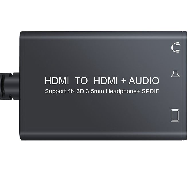 4K HDMI Audio Extractor HDMI To HDMI And Optical TOSLINK SPDIF+3.5Mm Stereo Audio Extractor Splitter HDCP 1.4 DAC Digital To Ana