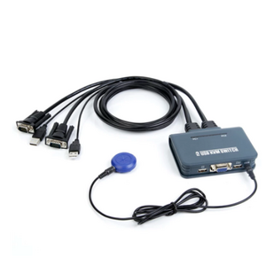 Best New 2 Ports HDMI-compatible VGA DVI KVM Switch Keyboard Mouse USB 2.0 Share Switcher Splitter Box With Remote Controller USB Cables