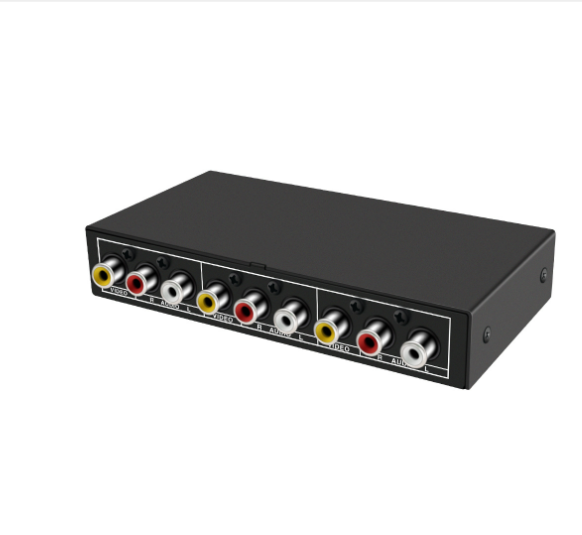 Enough stock 2 Port AV Audio Video Switch 2x1 4x1 8x1 AV RCA Switcher 2 in 1 out Selector Amplifier Signal Composite for VCD DVD STB HDTV