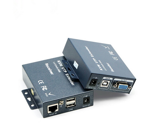 Super Quality 300m No-loss No-delay VGA USB KVM Extender Over RJ45 UTP/STP CAT5 CAT5e CAT6 Cable Support Loop Out & 3.5mm Audio