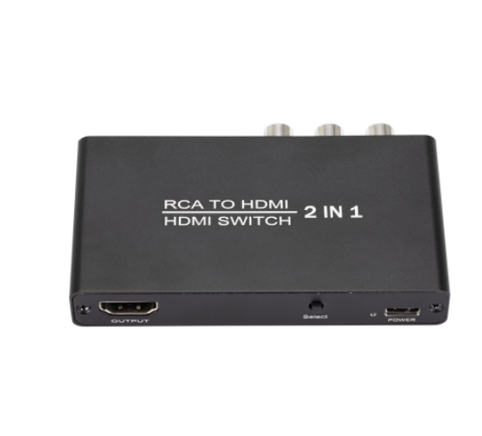 Promotion for RCA to HDMI Converter 3 in 1 Out HDMI Switch 1 Port RCA and 2 Port HDMI Switcher Selector for TV HD PS5/PS4/PS3 Game Consoles PC