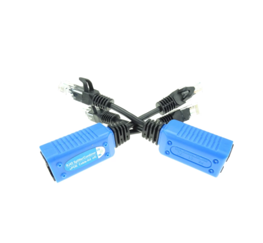 Popular Hot selling 1pair RJ45 splitter combiner  two POE camera use one net cable POE Adapter Cable Connectors Passive Power Cable