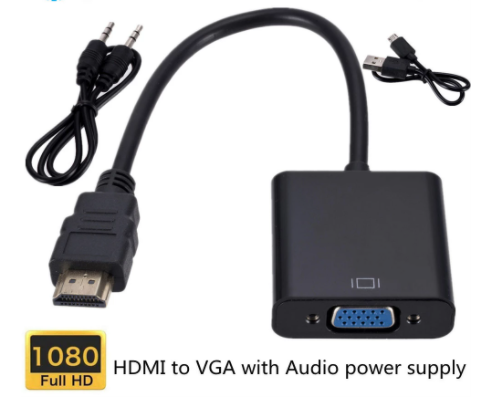 Best quality Popular Hot selling HD 1080P HDMI To VGA Cable Converter With Audio Power Supply HDMI Male To VGA Female Converter Adapter for Tablet laptop PC TV