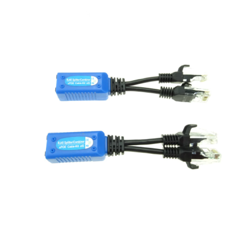 Popular Hot selling 1pair RJ45 splitter combiner  two POE camera use one net cable POE Adapter Cable Connectors Passive Power Cable