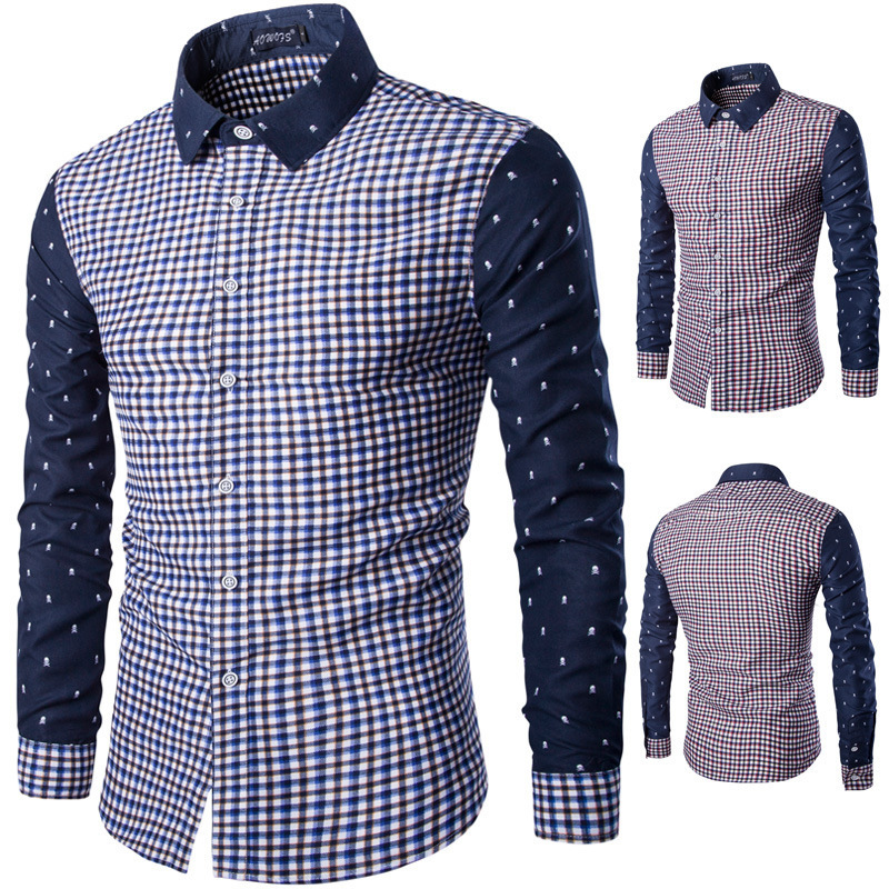 Metro casual plus size men's shirts custom long sleeve plaid designer check shirts Collection From Bangladesh