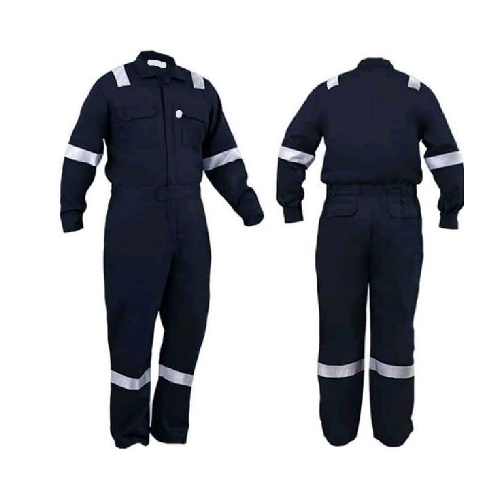 Work Wear Cotton FR Flame Reflective  Safety  Mechanic Protective Welder Two Piece Coverall Working Uniform BD