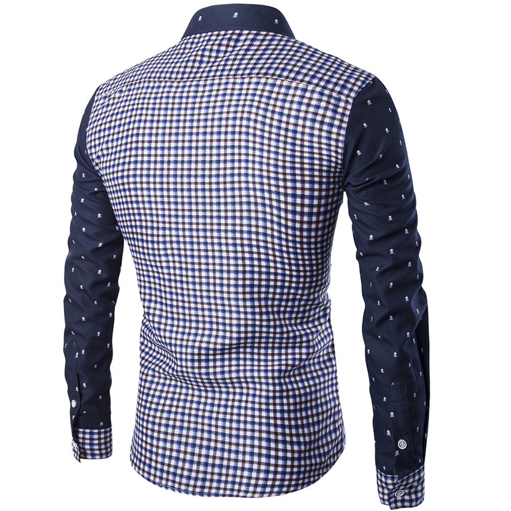 Metro casual plus size men's shirts custom long sleeve plaid designer check shirts Collection From Bangladesh