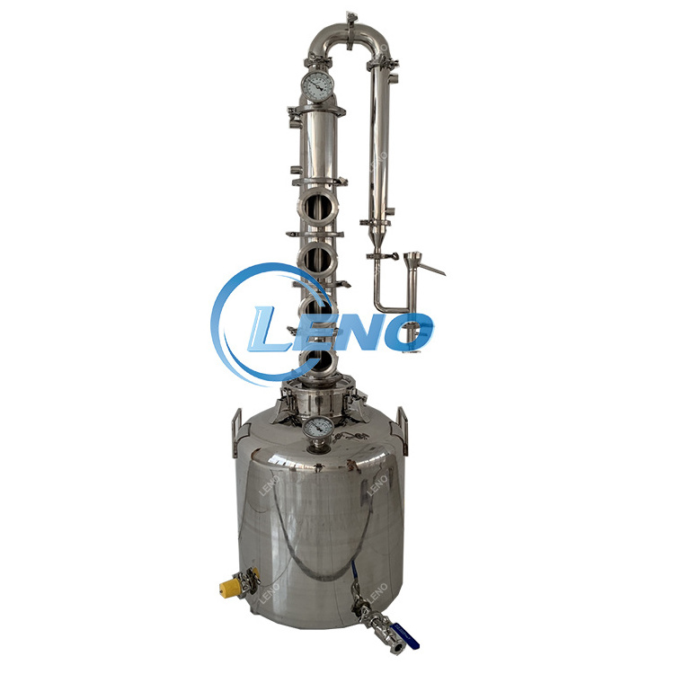 LENO Price Liquor Distillation Column Alembic Copper Pot Still 50L 100L 200L Household Moonshine Alcohol Distillery Equipment