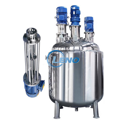 LENO Price Liquid Storage Emulsify Drum Disperser Homogenizer Heating Mixer Jacket Vessel Agitator Stainless Steel Mixing Tank