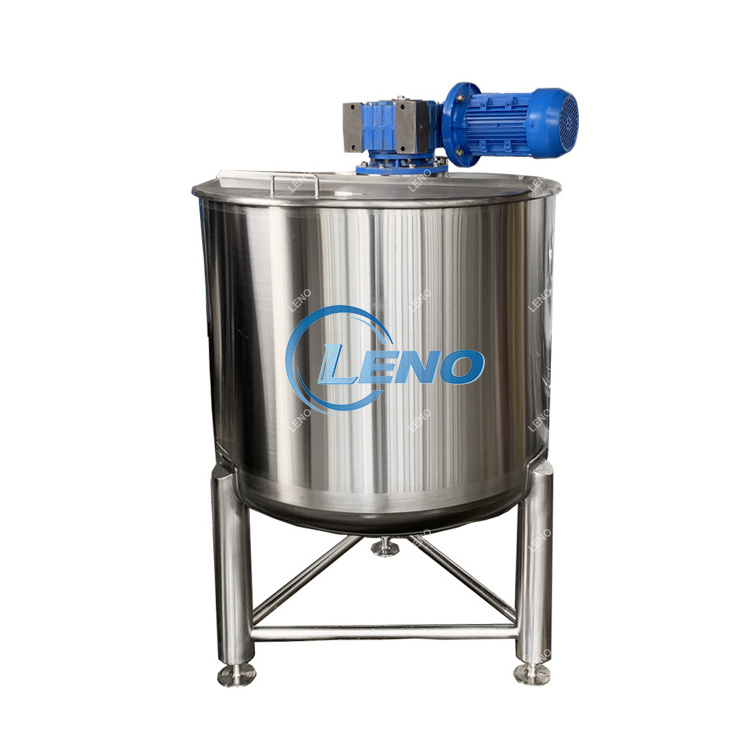 LENO Price Liquid Storage Emulsify Drum Disperser Homogenizer Heating Mixer Jacket Vessel Agitator Stainless Steel Mixing Tank