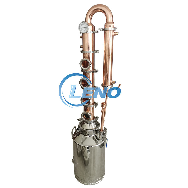 LENO Price Liquor Distillation Column Alembic Copper Pot Still 50L 100L 200L Household Moonshine Alcohol Distillery Equipment