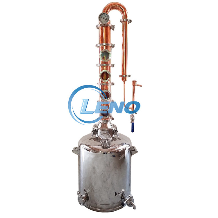 LENO Price Liquor Distillation Column Alembic Copper Pot Still 50L 100L 200L Household Moonshine Alcohol Distillery Equipment