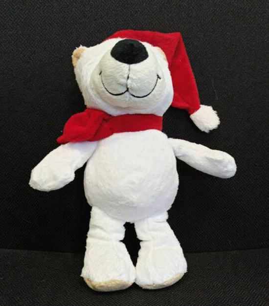 Wholesale Manufacture Soft Stuffed Plush Polar Bear Christmas Decoration Doll Toys for Gifts