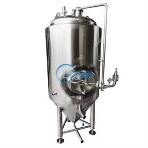 Stainless Steel Insulating Cooling Beer Fermentation Tanks Mixing Fermenter