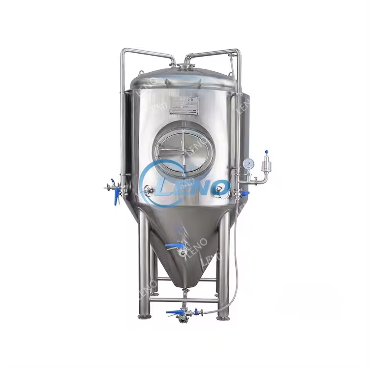 Stainless Steel Insulating Cooling Beer Fermentation Tanks Mixing Fermenter