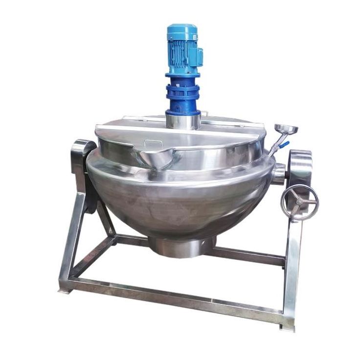 Industrial biryani cooking machine vessel jacketed soup kettle With Stirrer Jam Cooking Kettle