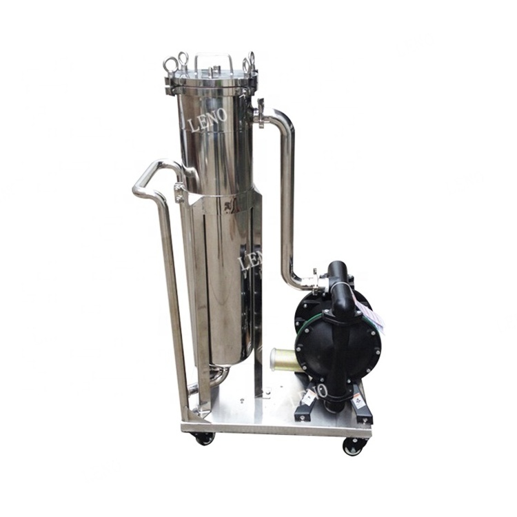 Sanitary water treatment milk beverage liquid filtration single multiple stainless steel bag filter housing