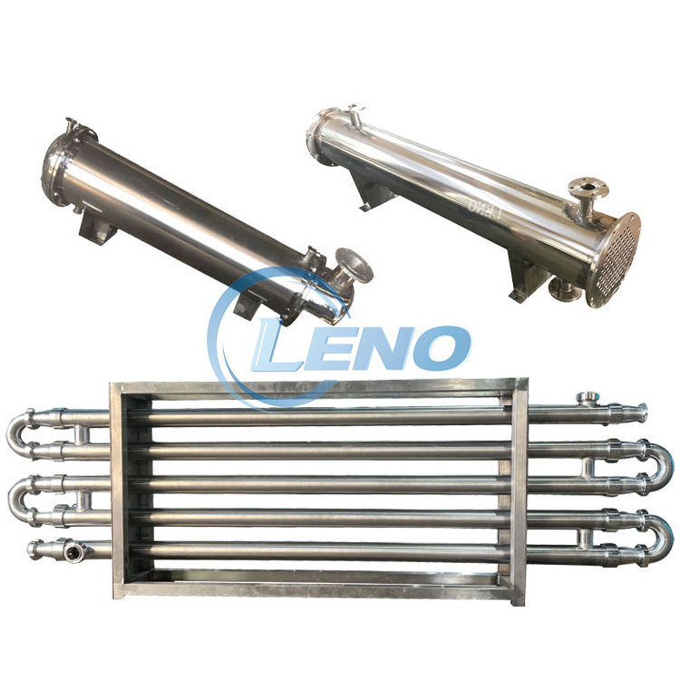 Food grade sanitary stainless steel tubular heating cooling condenser shell piper  and tube heat exchanger