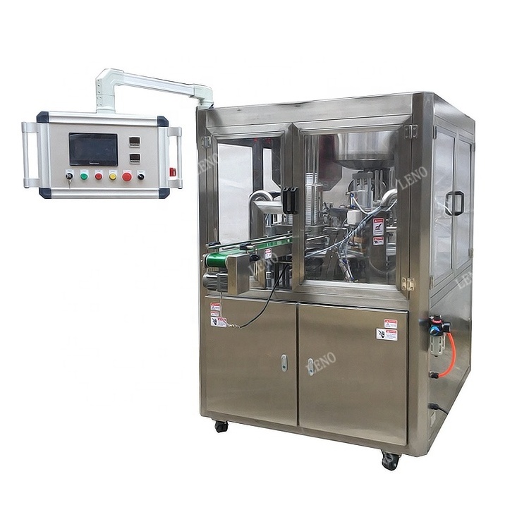 Automatic rotary plastic yogurt mineral water K cup filling sealing packing machine with plexi glass dust cover