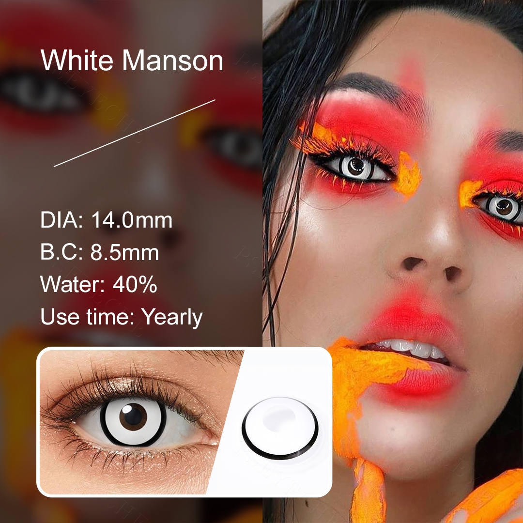 Cosplay Anime Eye Lens PSEYECHE Black Ring Crazy Crazy Contact Lenses Korea Factory Halloween Lenses To Beautify The Eyes