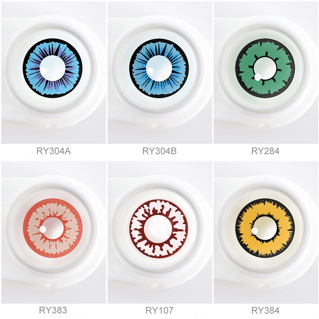 PSEYECHE New Arrival Magic Yearly Halloween Contact Lenses Soft Eye Colored Contact Lenses Cosplay Lens Crazy Colored Contacts