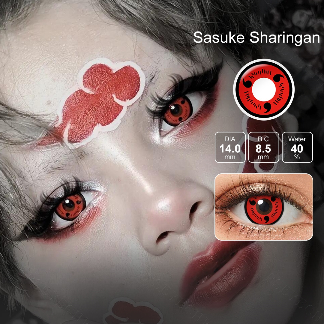 Free shipping sharingan contact lenses for Narutoo Demon Slayer Cosplay Halloween contact lenses Japanese anime Chinese Taoism