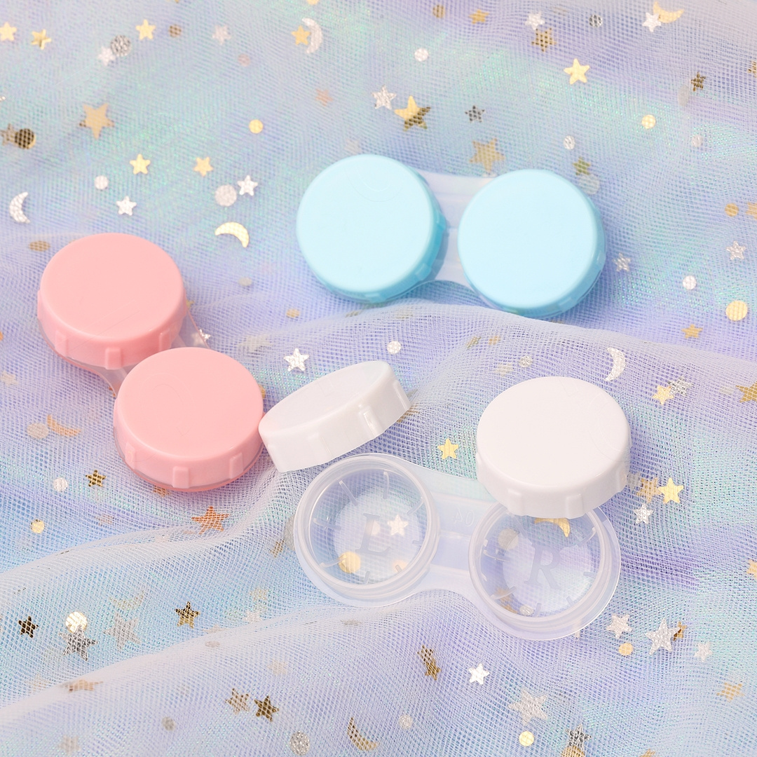 Wholesale Triangle Contact Lens Case Cheap Color Freshgo Contact Lenses Case Cute Lens Protection Case Kit De Lentes De Contacto