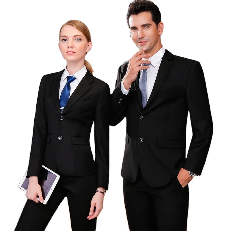 Wholesaler  High Quality Latest Design Slim Fit Unisex Coat Pant 2 Piece Latest Men and Women Business Suits