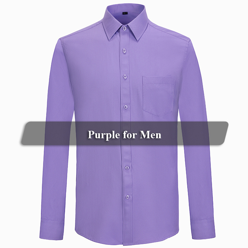 Polyester Cotton Dress Shirts for Men High-quality Cheap OEM Full Sleeve Chinese Factory Direct Sell Same Design for Genders