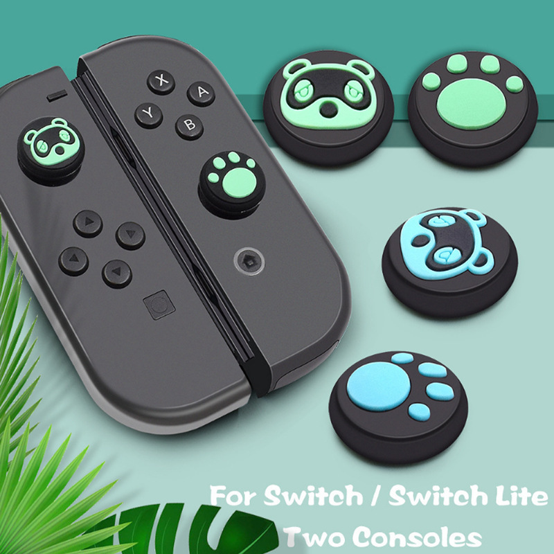 Factory Wholesale Custom Cute Cartoon Protective Silicone Case Cover Joystick Thumbstick Grip for  Switch Accessories