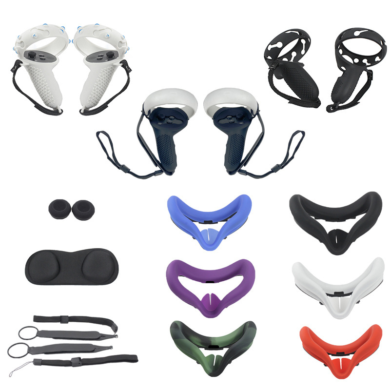 For Oculus Quest 2 Accessory Set, For Oculus Rift VR Silicone Mask Lens Cover Casque Vr For Oculus Rift 2