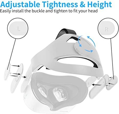 Adjustable Head Strap VR Game Accessories Replacement Headband Head Strap for Oculus Quest 2