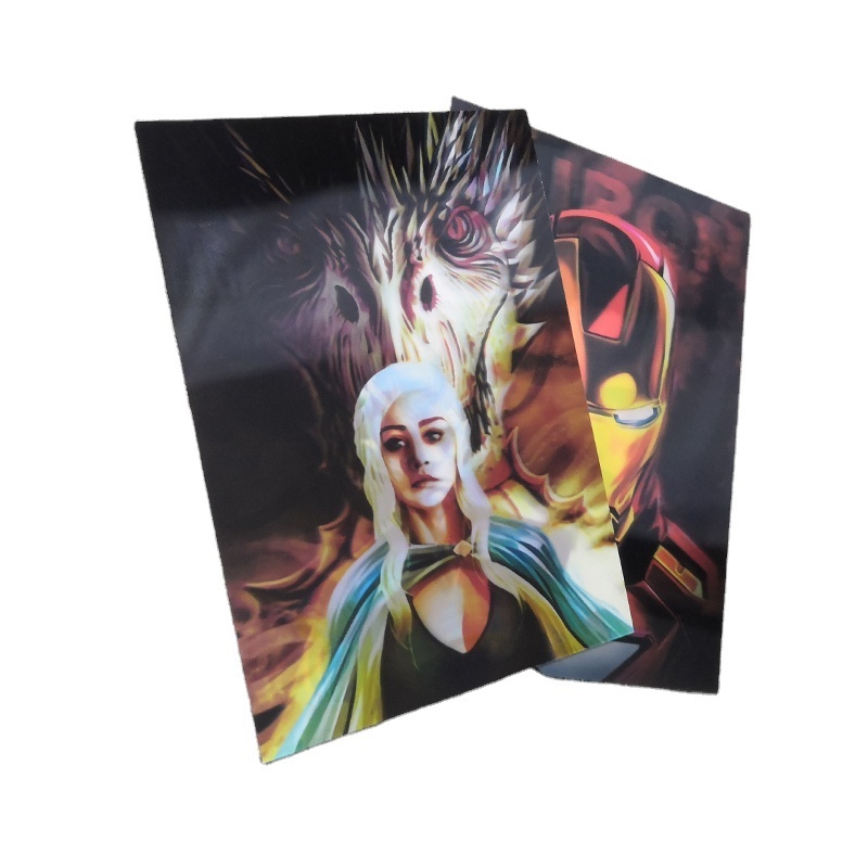 Custom High quality  3D anime flip effect Poster Wall Art Lens