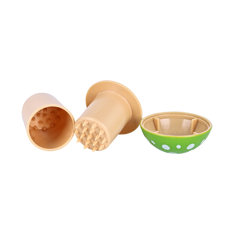 Lens Smoking Accessories 60x77.5mm 3 Parts Mushroom Plastic Herb Grinder With Storage Container