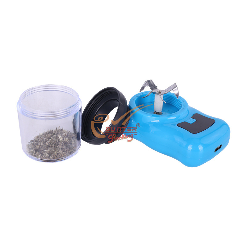 Lens Smoking Accessories New Portable Mini Electric Herb Grinder With Screen Easy Hold Strong Power Spice Crusher