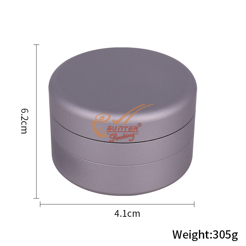 Custom logo metal stainless steel 3 piece layers  modern mini herb grinder crusher smoking herbal