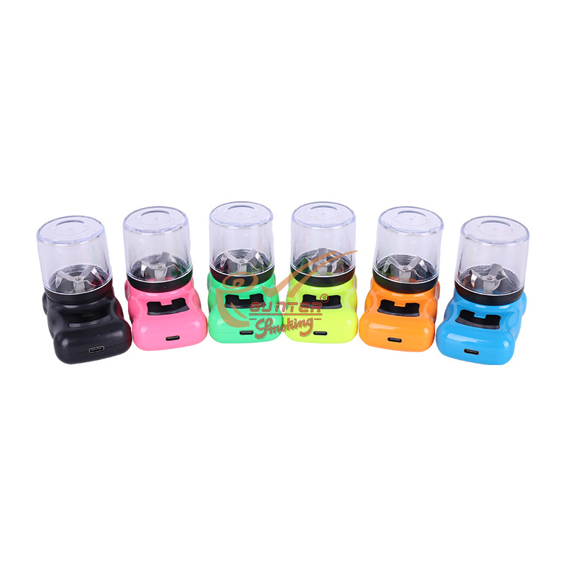 Lens Smoking Accessories New Portable Mini Electric Herb Grinder With Screen Easy Hold Strong Power Spice Crusher