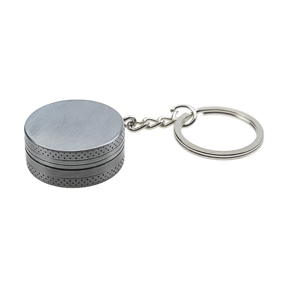 LENS Zinc Alloy 30MM 2 Part Mini Grinder Keychain Herb Grinder With Custom Logo