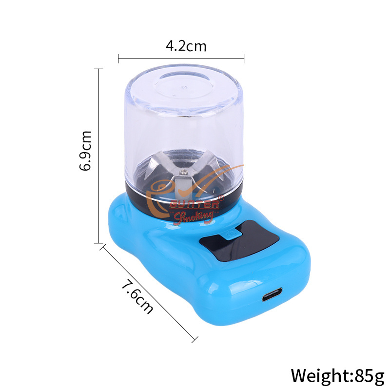 Lens Smoking Accessories New Portable Mini Electric Herb Grinder With Screen Easy Hold Strong Power Spice Crusher