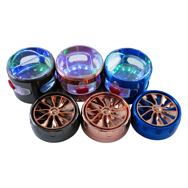 2023 New Style Dry Herb Smoking Grinder With Light Portable Handheld Metal Tobacco Crusher