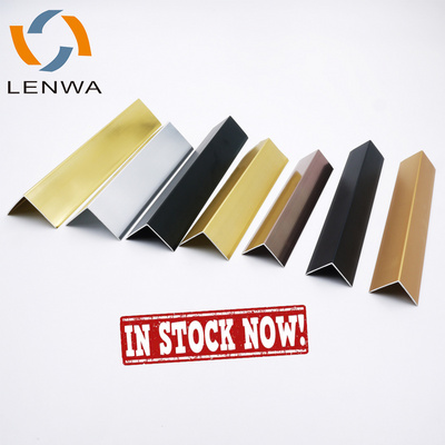 LENWA ALUMINIUM Factory in Stock Multi Size Multi Color L Shape Aluminum Corner Trim for Home Decoration