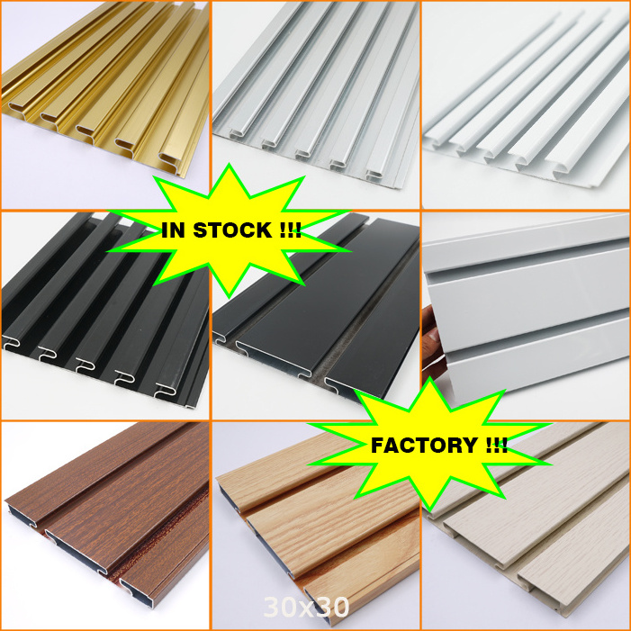 LENWA Factory Ready in Stock Super Market/Wharehouse/Shops Use Heavy Objects Hanging System Aluminum Slat Wall Panel