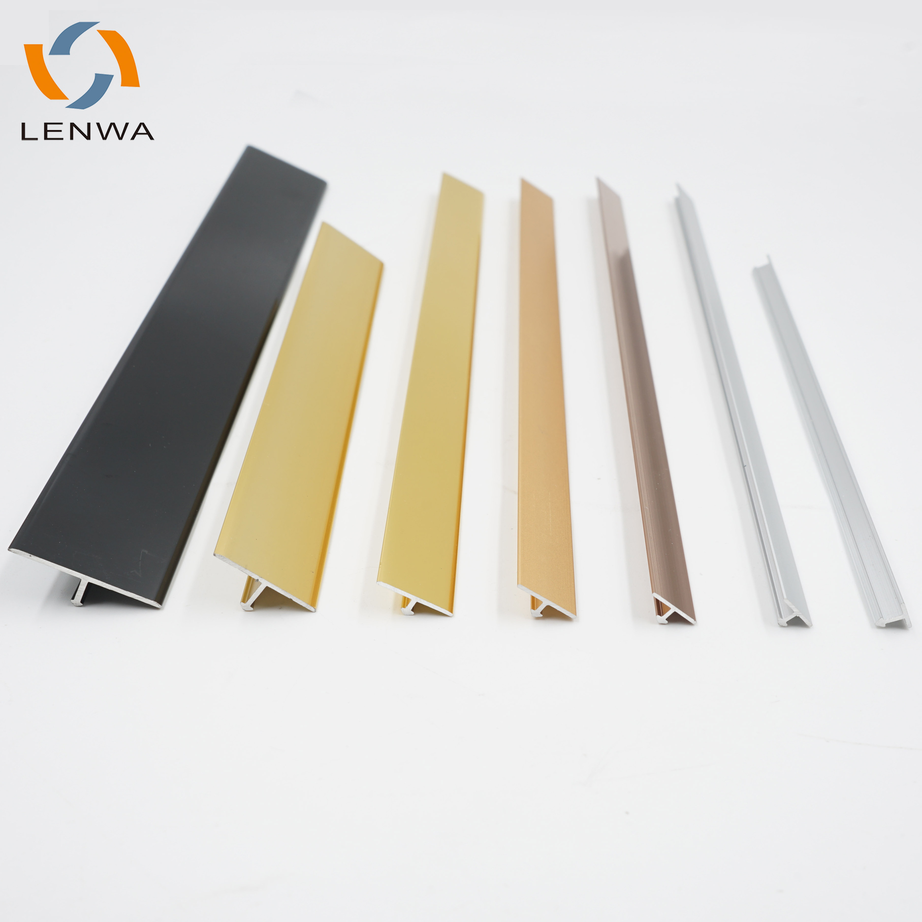 LENWA Extrusion Factory Wall Aluminum Profile Decoration T Shaped Edge Trim Aluminium