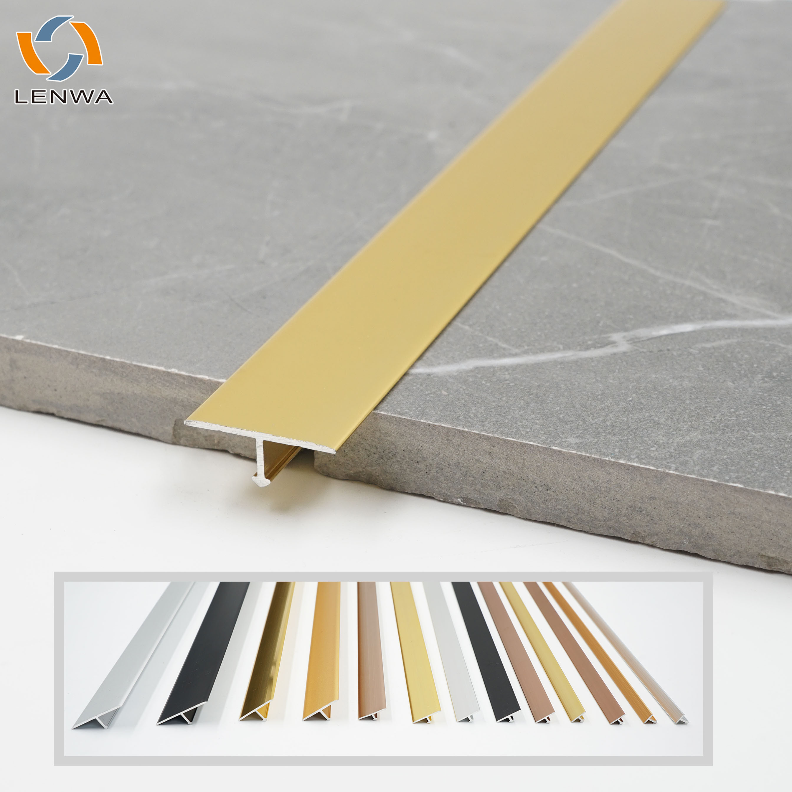 LENWA Extrusion Factory Wall Aluminum Profile Decoration T Shaped Edge Trim Aluminium