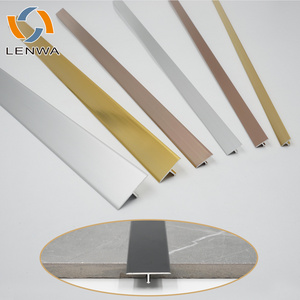 LENWA Extrusion Factory Wall Aluminum Profile Decoration T Shaped Edge Trim Aluminium