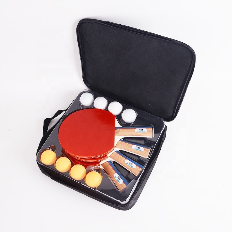 Factory custom provided Ping Pong Paddles Sets,Professional Table Tennis racket set, 3 star Balls, Storage Case