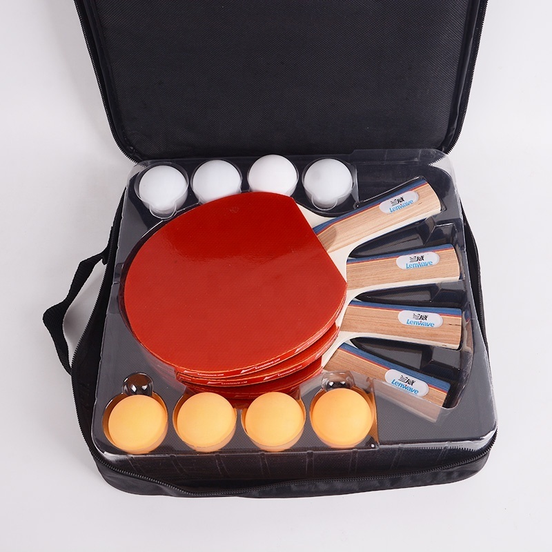 Factory custom provided Ping Pong Paddles Sets,Professional Table Tennis racket set, 3 star Balls, Storage Case