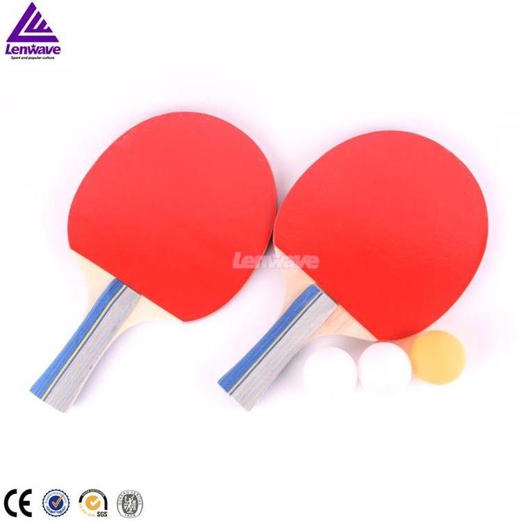 Factory custom provided professional table tennis racket set ,2 rackets 3 balls  ping pong paddles set for In/Out door game